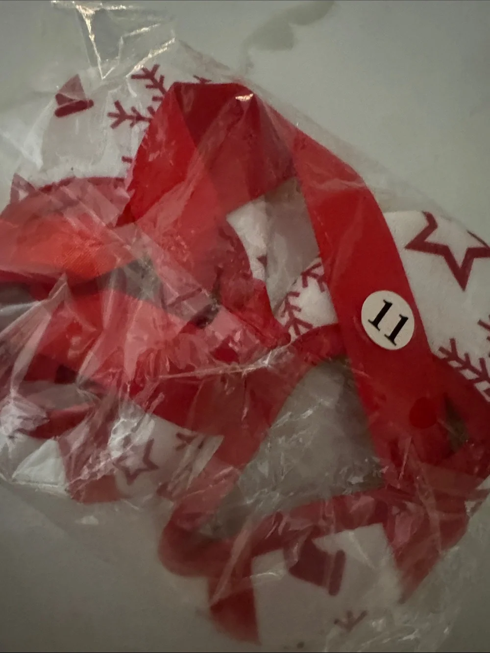 Baby’s White and Red Holiday Soft-Soled Shoes
